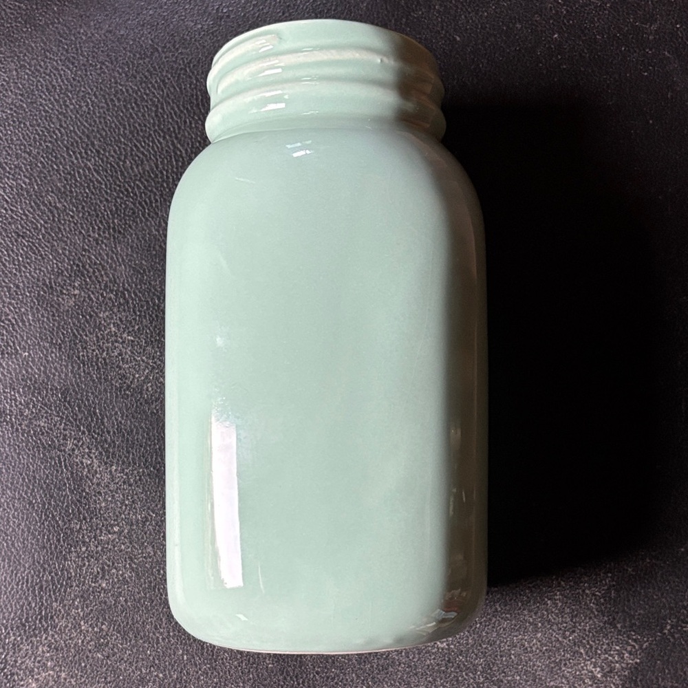 Light Blue Ceramic Mason Jar